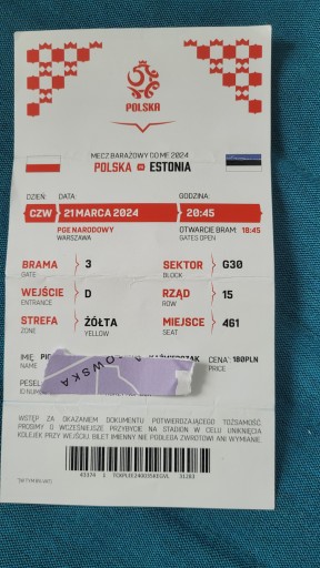 Bilet Polska - Estonia baraże do EURO 2024 trzy i więcej zgięcia