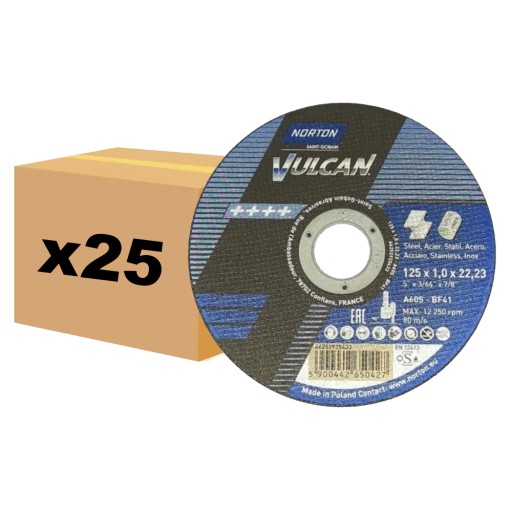 Tarcza do cięcia NORTON Vulcan 125x1,0 25 szt.