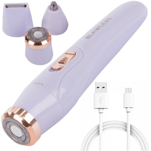 Golarka Damska Trymer 3w1 do Ciała Nóg Twarzy Trzy Głowice Poręczny USB