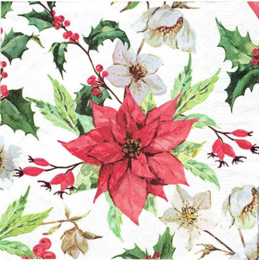 Serwetka decoupage 449S Gwiazda betlejemska 1szt