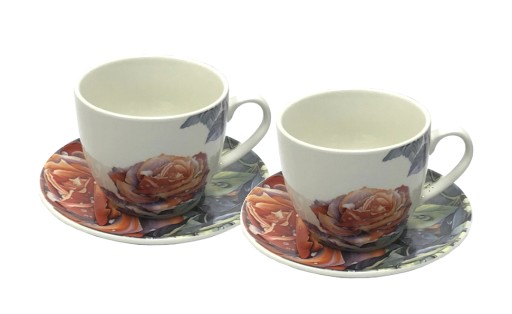 18052 FILIŻANKA SPODEK 2+2 KOMPLET 250ML FILIŻANKI