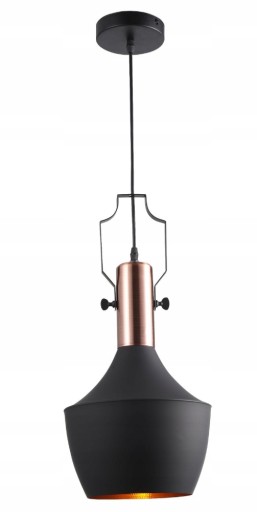 LAMPA SUFITOWA WISZĄCA RETRO LOFT CZARNA