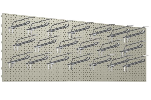 Tablica warsztatowa 1000x400 krem + 20x zawieszka podwójna L-200