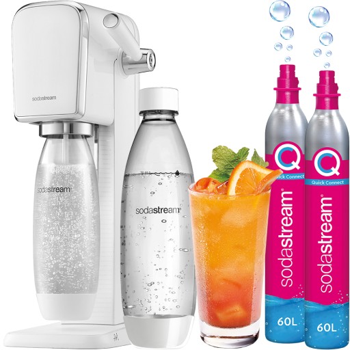 SATURATOR SYFON DO WODY GAZOWANEJ SODASTREAM ART | BUTELKA 1L +2x NABÓJ CO2