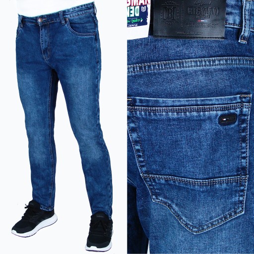SPODNIE MĘSKIE JEANSOWE W 42 L 30 W112 -114 cm