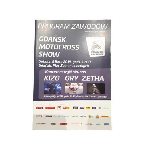 PROGRAM ZAWODÓW MOTOCROSS SHOW GDAŃSK 06.07.2019