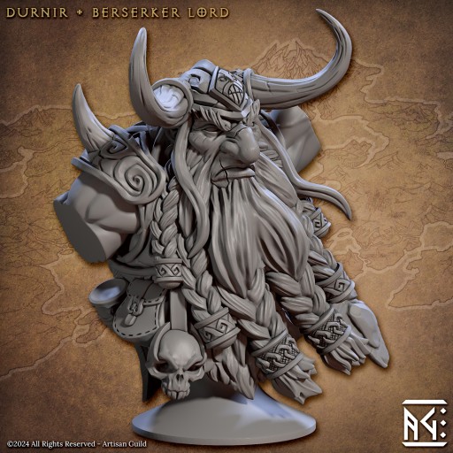 Heroic Bust: Durnir - Berserker Lord - x1 - 3dmonkeypl