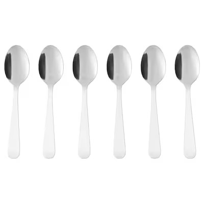 ŁYŻECZKA DO HERBATY STAL/NIERDZ ZESTAW 6 szt IKEA
