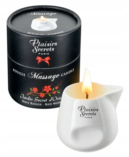 ŚWIECA DO MASAŻU PLAISIRS SECRETS RED WOOD 80 ML