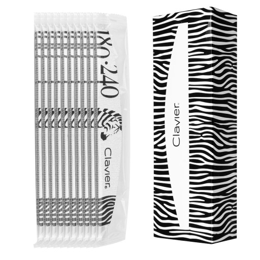 10 X PILNIK DO PAZNOKCI STERYLNY ŁÓDKA 180/240