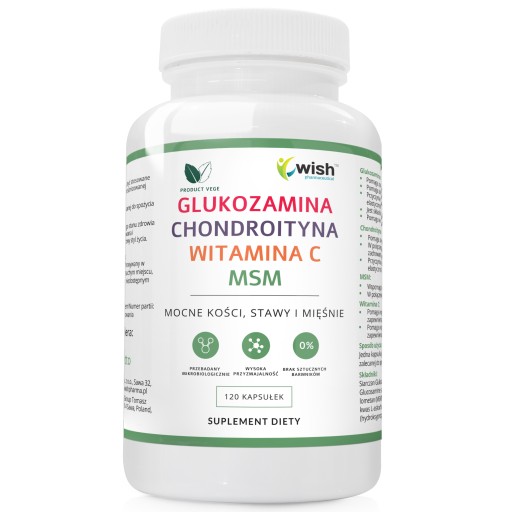 GLUKOZAMINA CHONDROITYNA MSM WITAMINA C VEGE 120k