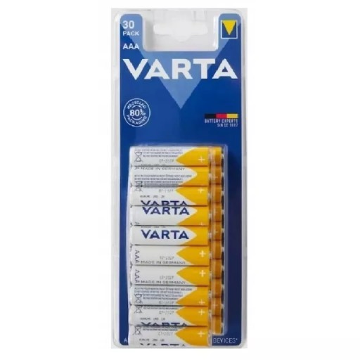 BATERIA ALKALICZNA VARTA AAA (R3) 30 SZT