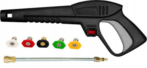 PISTOLET Z METALOWĄ LANCĄ 5 DYSZ WYMIENNYCH