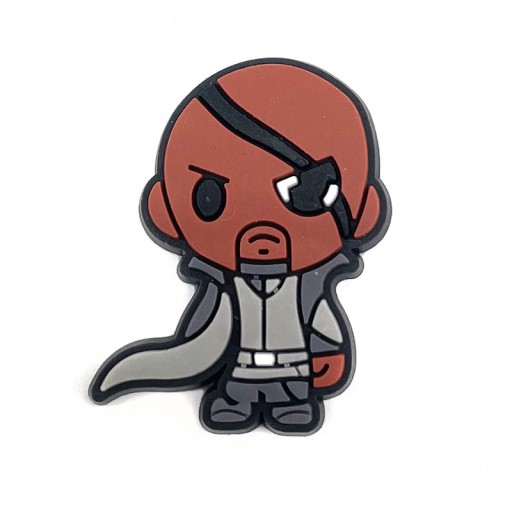 Przypinka Superbohater Nick Fury Marvel do Crocs butów telefonu torebki