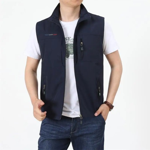 Men's Outdoor Summer Work Vest Spring Multi-pocket