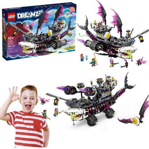 LEGO DREAMZZZ KOSZMARNY REKINOKRĘT 2W1 DUŻO FUNKCJI STATEK LUB CZOŁG BITWA