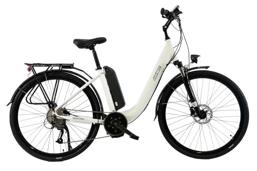 ROWER ELEKTRYCZNY BIAŁY MIEJSKI MAHBIKE DAMSKI MĘSKI ZE WSPOMAGANIEM 28