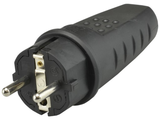 Wtyczka gumowa prądowa hermetyczna 230V IP44 3x2,5