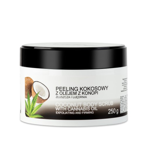 Peeling kokosowy z olejem z konopi Złuszcza i Ujędrnia skórę INDIA 250g