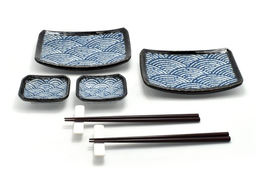 Komplet do sushi dla 2 osób - Blue Wave