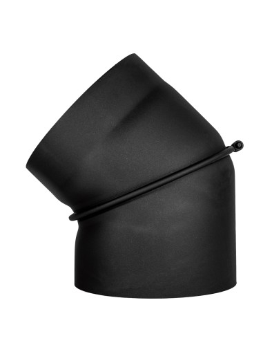 KOLANO STALOWE CZARNE SPALINOWE DO KOMINKA PIECA FI 160 45° 2mm