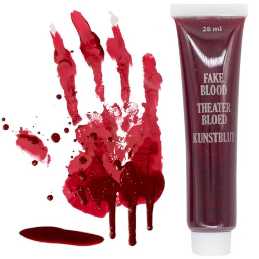 SZTUCZNA KREW blood HALLOWEEN makijaż make up RANY wampir ZOMBIE