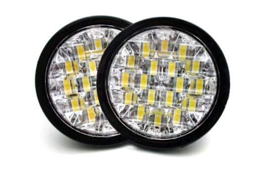 Okrągłe Światła LED do jazdy lampy E4 RL 9 CM DRL