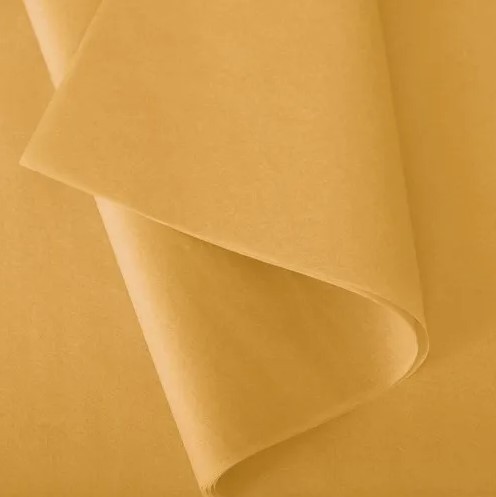 Bibuła ozdobna GŁADKA do pakowania ŻÓŁTA 50cm x 75cm EKOLOGICZNA 240szt.