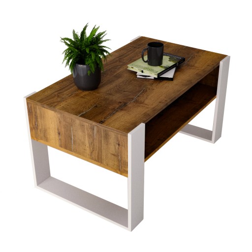 Stolik kawowy KARO ława loft retro Dąb Egger stół