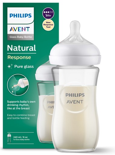 AVENT BUTELKA SZKLANA RESPONSYWNA NATURAL 240ML