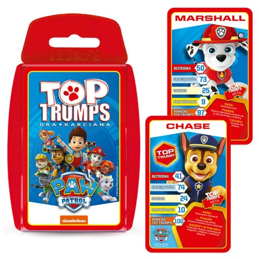 GRA KARCIANA PSI PATROL TOP TRUMPS DLA DZIECI