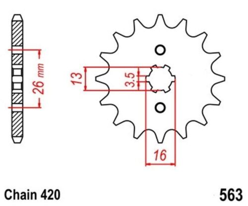 ZĘBATKA PRZEDNIA 17 SUZUKI FR 50 GT 50 JR 50