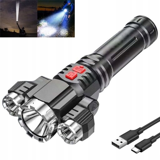 Multifunctional 3LED Flashlight Portable Cycling