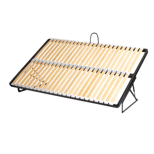 STELAŻ DO ŁÓŻKA 120X200 PODNOSZONY OD BOKU GĘSTY 48 LISTEW METALOWY BOCZNY