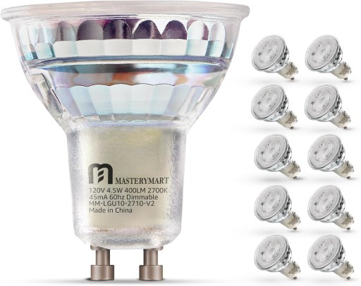 Żarówki punktowe MASTERY MART LED GU10 4,5 W ściemnialna 2700 K 10 szt