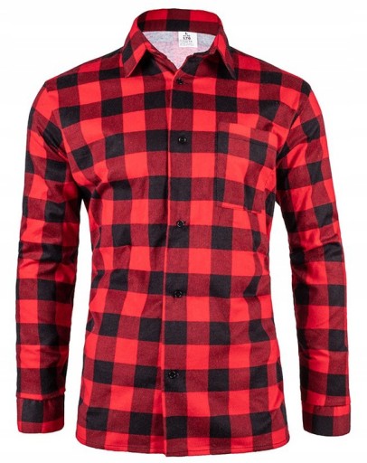 POLSKA KOSZULA FLANELOWA W KRATĘ r. S - 3 KOLORY