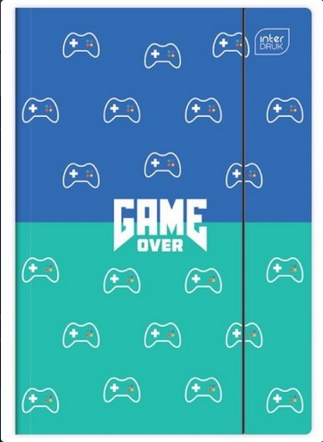 TECZKA SZKOLNA Z GUMKĄ A4 GAME OVER Interdruk