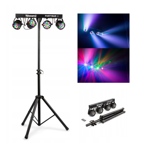 REFLEKTOR RGB 4x PAR BeamZ PARTYBAR3 STATYW