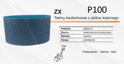 PAS ŚCIERNY BEZKOŃCOWY TAŚMA 200x750 CYRKON P100