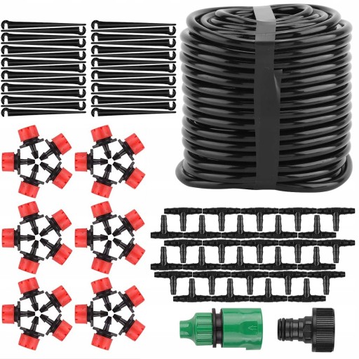ZESTAW NAWADNIANIE KROPELKOWE SYSTEM 25M + 30 DYSZ