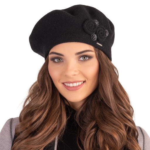 Elegancki Beret damski ciepły VIVISENCE 7037