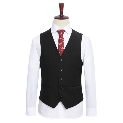 2023 Plus Size Suit Vest Men Solid Color Single Br