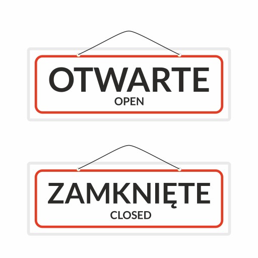Tabliczka OTWARTE ZAMKNIĘTE Open Close TwójProjekt