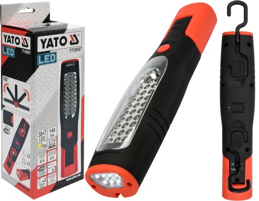 YATO LAMPA WARSZTATOWA 30+7 LED Li-Ion mikro USB