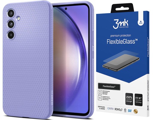 Etui do Samsung Galaxy A54 5G Spigen Liquid Air Fioletowe Case i Szkło 3MK
