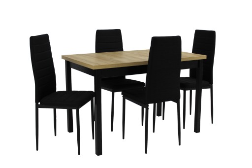 Stół rozkładany do 160 cm i 4 krzesła ZESTAW LOFT