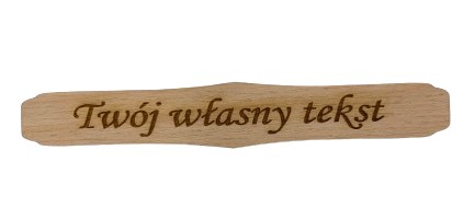 Plakietka z dowolny napisem tekstem scrapki dekor 12,5x2 cm wzór 2 DIY