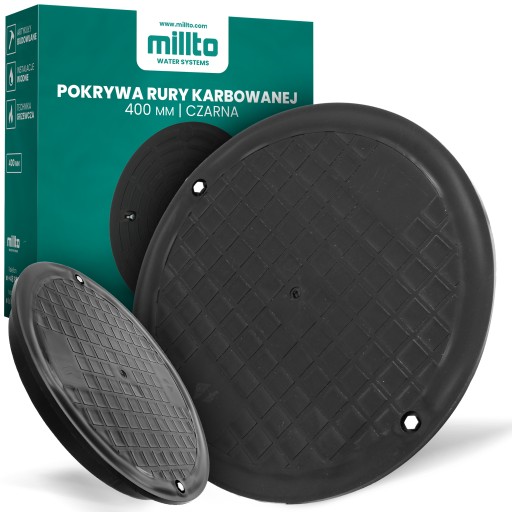 Pokrywa kanalizacji fi 400 do rury rur Karmat PP