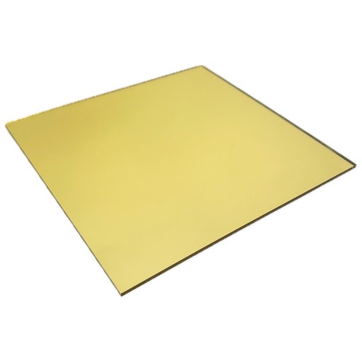 PLEXI LUSTRZANA 3MM ZŁOTA PŁYTA FORMATKA 50X50 CM DO CIĘCIA LASEREM GRAWERU