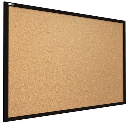 Czarna tablica korkowa 60x40 drewniana